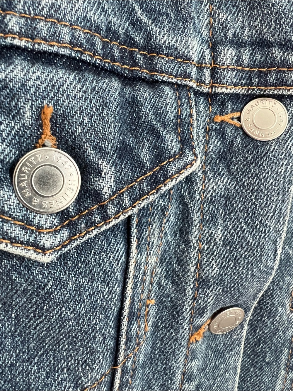H&M | Medium Wash Blue Denim Jacket Dress Size XS - Picture 5 of 17